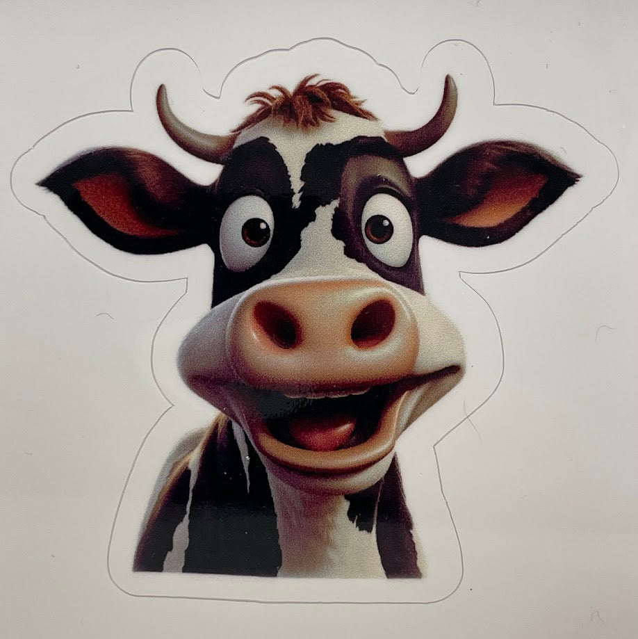 Smirking Cow Sticker