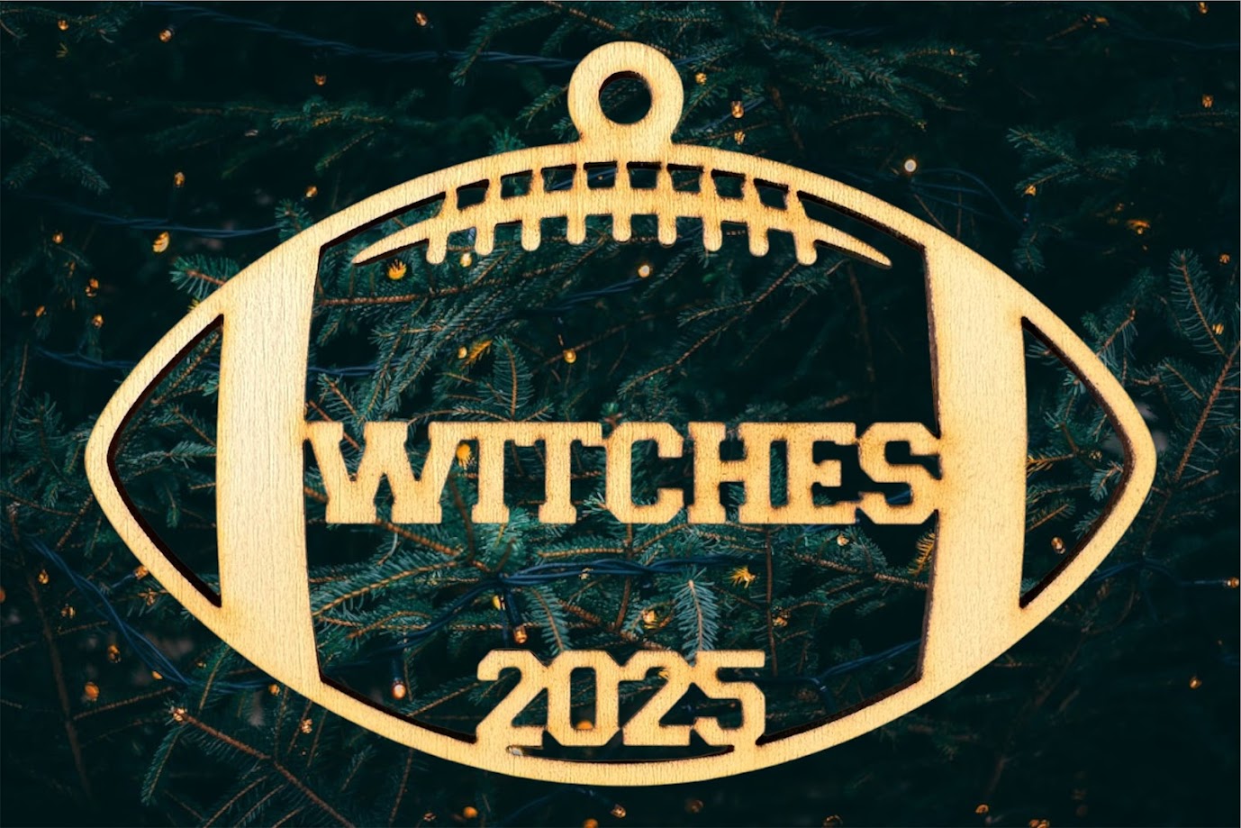 Greenwich Witches Football Ornament