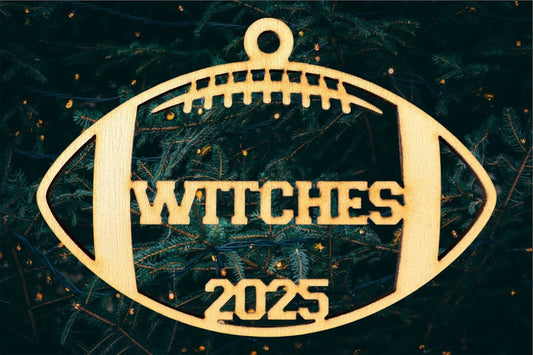 Greenwich Witches Football Ornament